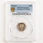 1916-D Key Date Mercury Dime 10c About Good Details PCGS 31635