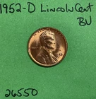 1952 D Lincoln Wheat Cent / Penny 1c BU Brilliant Uncirculated