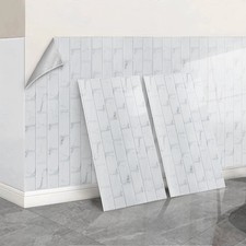 40x Self-Adhesive Marble Tile Wall Sticker Thick Large Stick On Kitchen·Bathroom