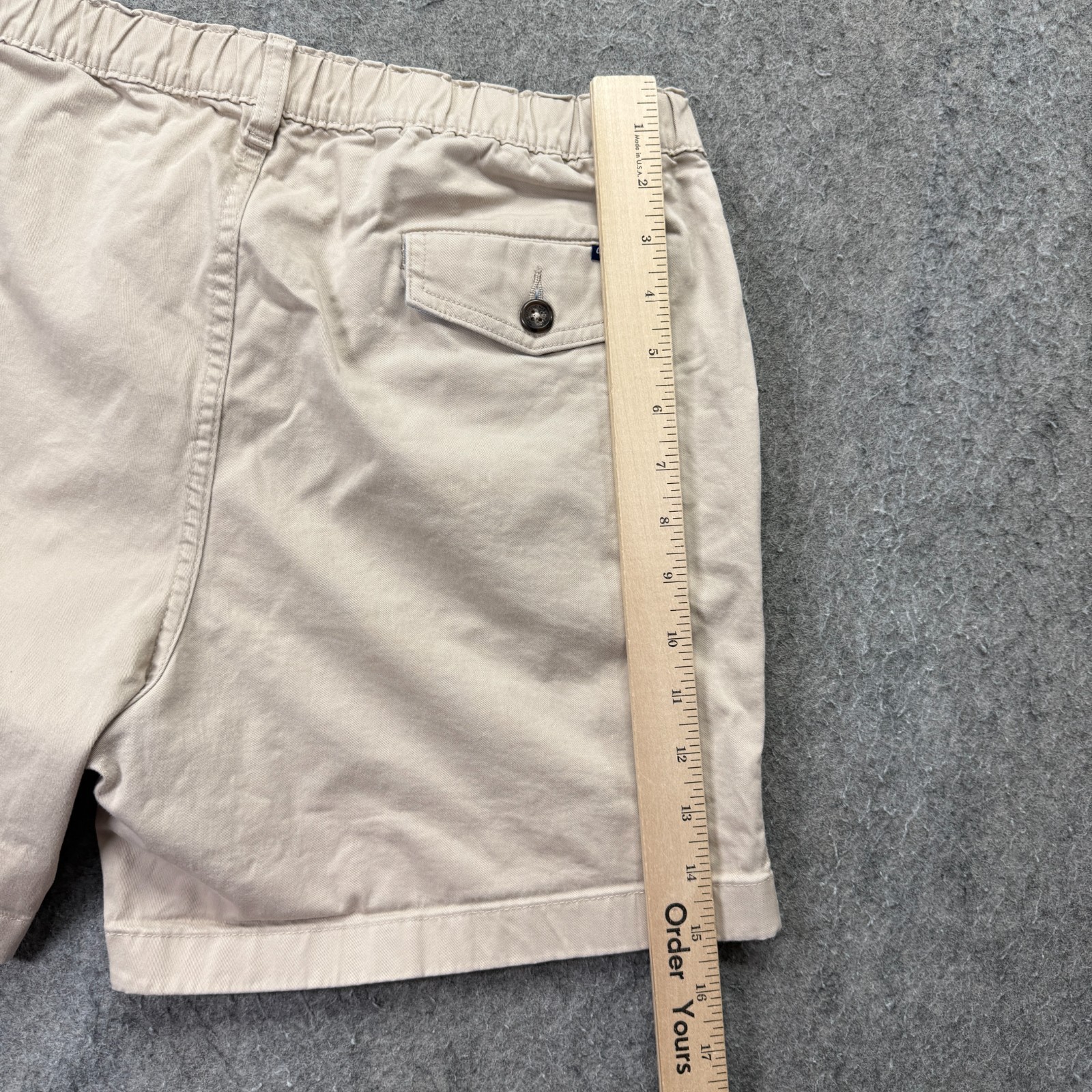 Chubbies Staples Shorts Men L Beige Khaki 5.5" Elastic Regular Fit Stretch b180