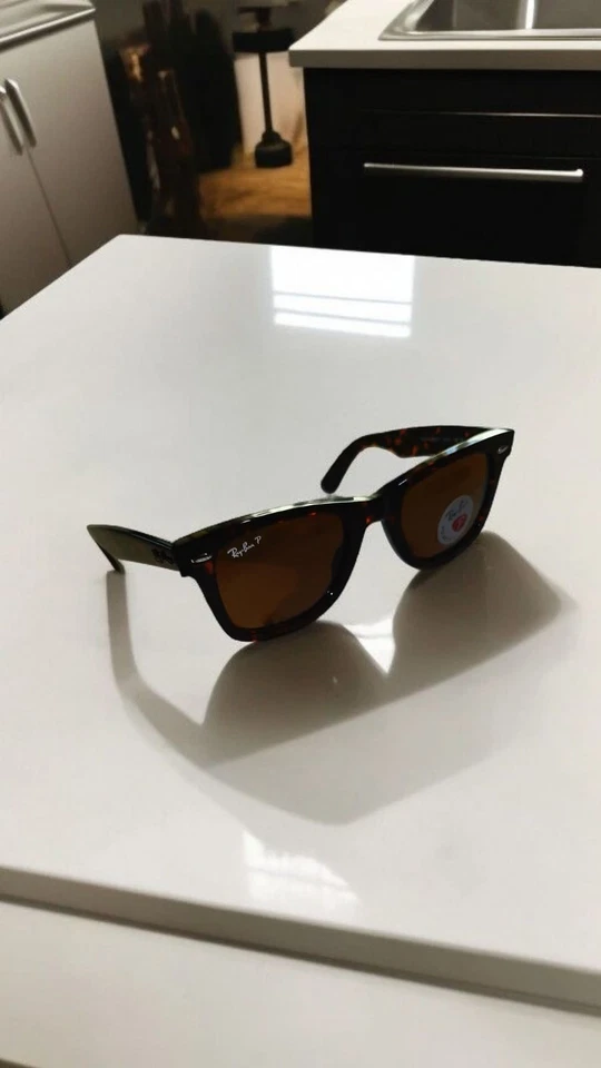 Occhiali Da sole Rayban Wayfarer 2140 902/57 Polarizzati Tortoise - Immagine 3 di 4
