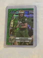 Sean Atkins 2024 1st Bowman U Chrome Green Shimmer /99 COLOR MATCH #161 USF Bull