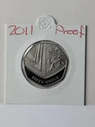 2011 Proof Shield 50p Coin Royal Shield Of Arms Brilliant Uncirculated BU Mint