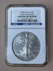 2008 $1 AMERICAN SILVER EAGLE COIN NGC GEM UNCIRCULATED EARLY RELEASE BLUE LABEL