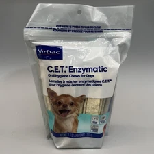CET Enzymatic Chews For Dogs, X-Small, Under 11 lbs, 30 Chews Exp 11/27