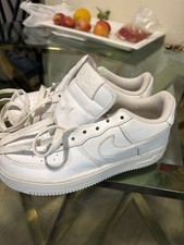 Nike Air Force 1 Low Top Leather White Sneaker Kids US 4Y 314192-117