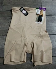 Naomi and Nicole Back Magic Firm Control Hi Waist Thigh Slimmer Shapewear Sz L 