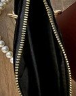 Gucci Beauty Black Fabric Makeup Bag Zipper with Pearl Strap Gold Hardware — photo 5