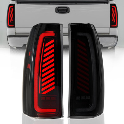 1999-2006 Silverado Sierra LED Tail Lights Smoked Compatible Replacement