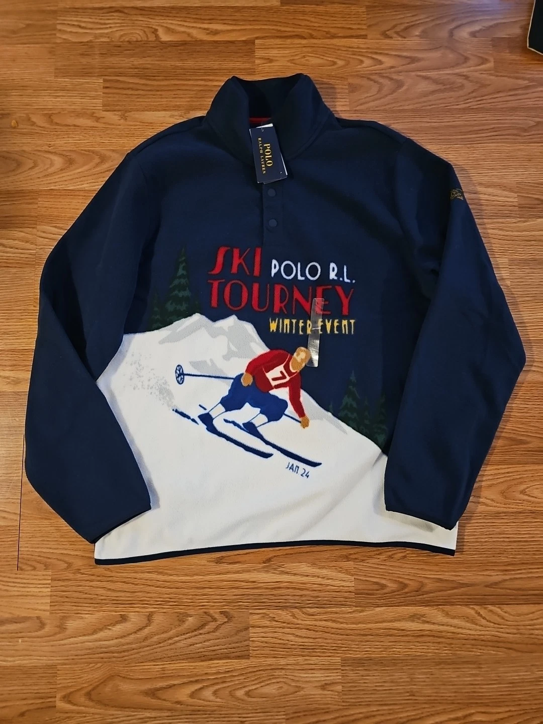 Polo Ralph Lauren Ski Tourney Winter Event Fleece Blue Size Large NWT
Opens in a new window or tab