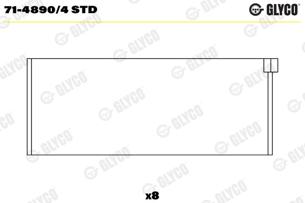 CONNECTING ROD BEARING 71-4890/4 STD STD FOR K20A1K20A2K20A3K20A4K20A6 2.0L