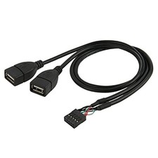 chenyang USB 2.0 Front Panel Header 9/10Pin 1 Male to 2 USB 2.0 Female Y Splitte