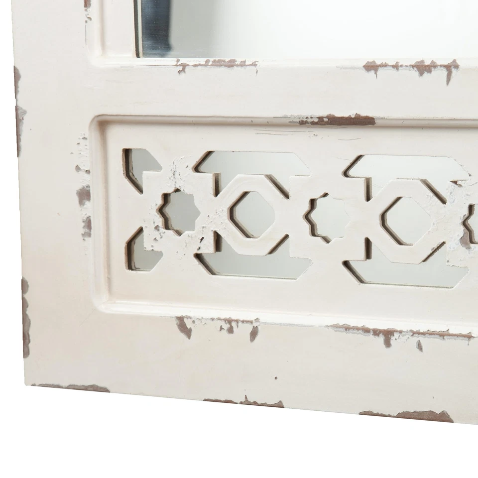 Wall Mount Jewelry Mirror, White - Image 3 of 4