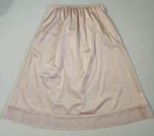Vintage Pink Satin Half Slip Women's Beautiful Shiny EUC