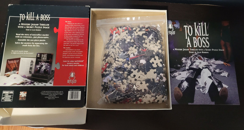 To Kill A Boss Mystery Jigsaw Thriller Puzzle Book Game 1994 BePuzzled NIB