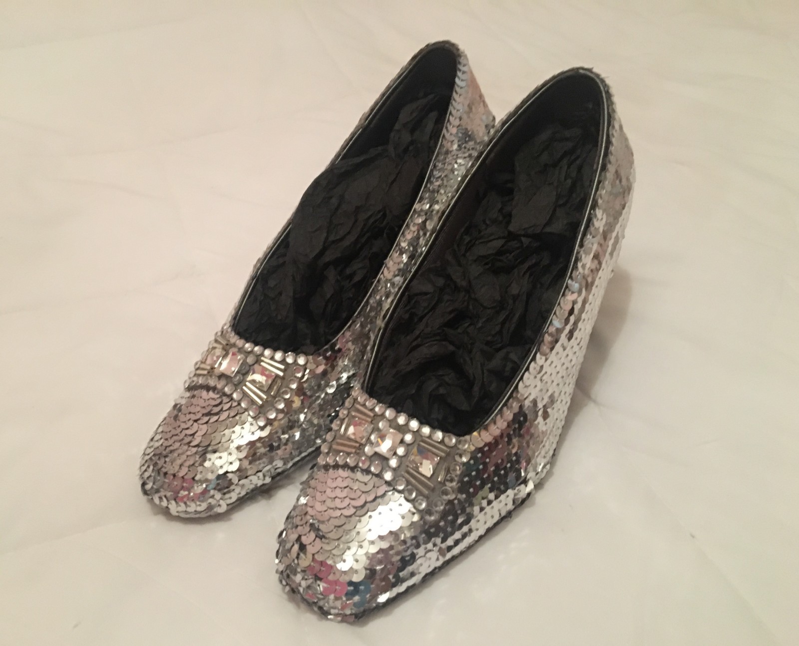 Custom Dorothy SILVER SLIPPERS Replicas Ladies Size 6 eBay