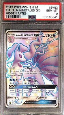 PSA 10 2019 Pokemon Hidden Fates Alolan NineTales GX Full PSA 10 2019 Pokemon Hidden Fates Alolan NineTales GX Full