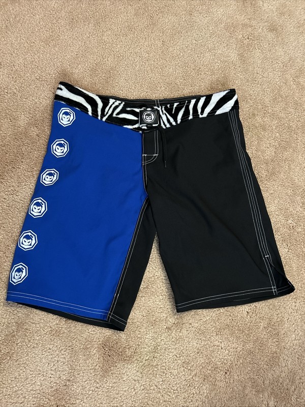Alpha Female Fightwear  MMA Training Shorts Size 11 Black Blue Leopard