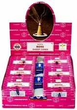 Satya Rose Incense Cones 12 Pkt Of 12 Dhoop Cones Each Total 144 Dhoop Cones
