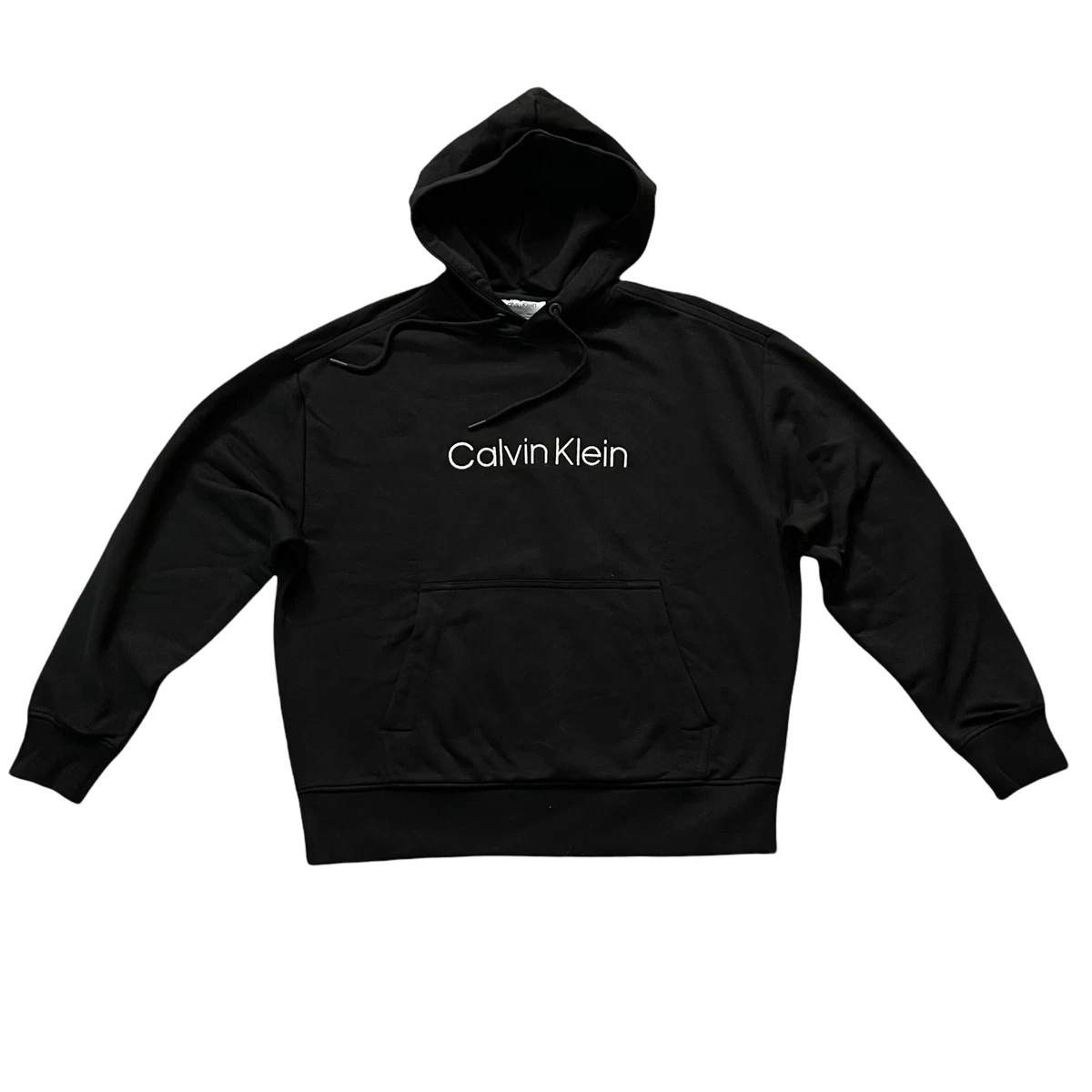 NWT Calvin Klein Menu0026#039;s Relaxed Fit Logo French Terry Hoodie Pullover  Sweatshirt | eBay