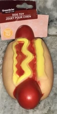 Greenbrier Kennel Club (GKC) Hot Dog Shaped  Squeaky Dog Toy -Brand New-SHIP24HR