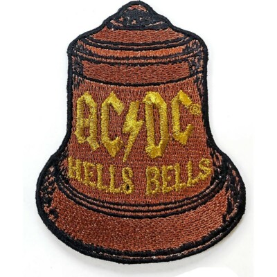 AC/DC Iron-On Woven Patch HELL'S BELLS: brassy gold Official Licenced Merch gift