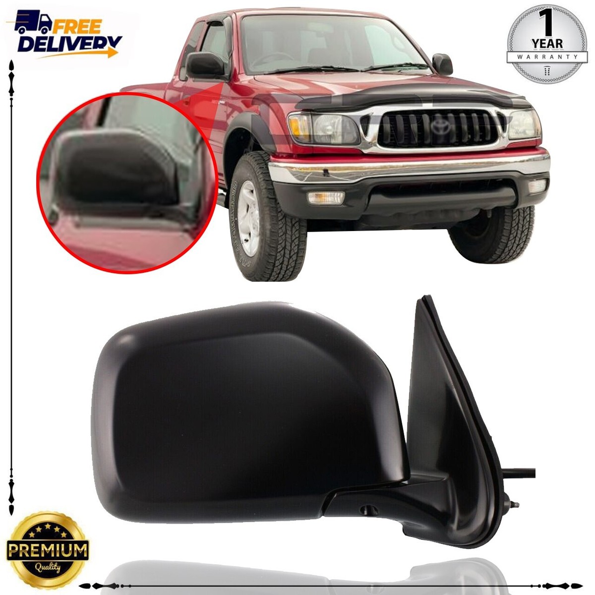 2370.高年式FI車両　ジョグFI シート、ミラー新品　千葉県柏市　即日配送、自走引き取りも可能 Right Side Power Mirror Manual Folding For 2001-2004 Toyota Tacoma