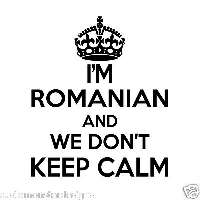 Romanian Wall Sticker...20 inches Tall We Don't Keep Calm Vinyl Wall Art