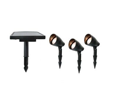 Solar Black LED Spotlight with Remote Panel (3-Pack) Solar Black LED Spotlight with Remote Panel (3-Pack)