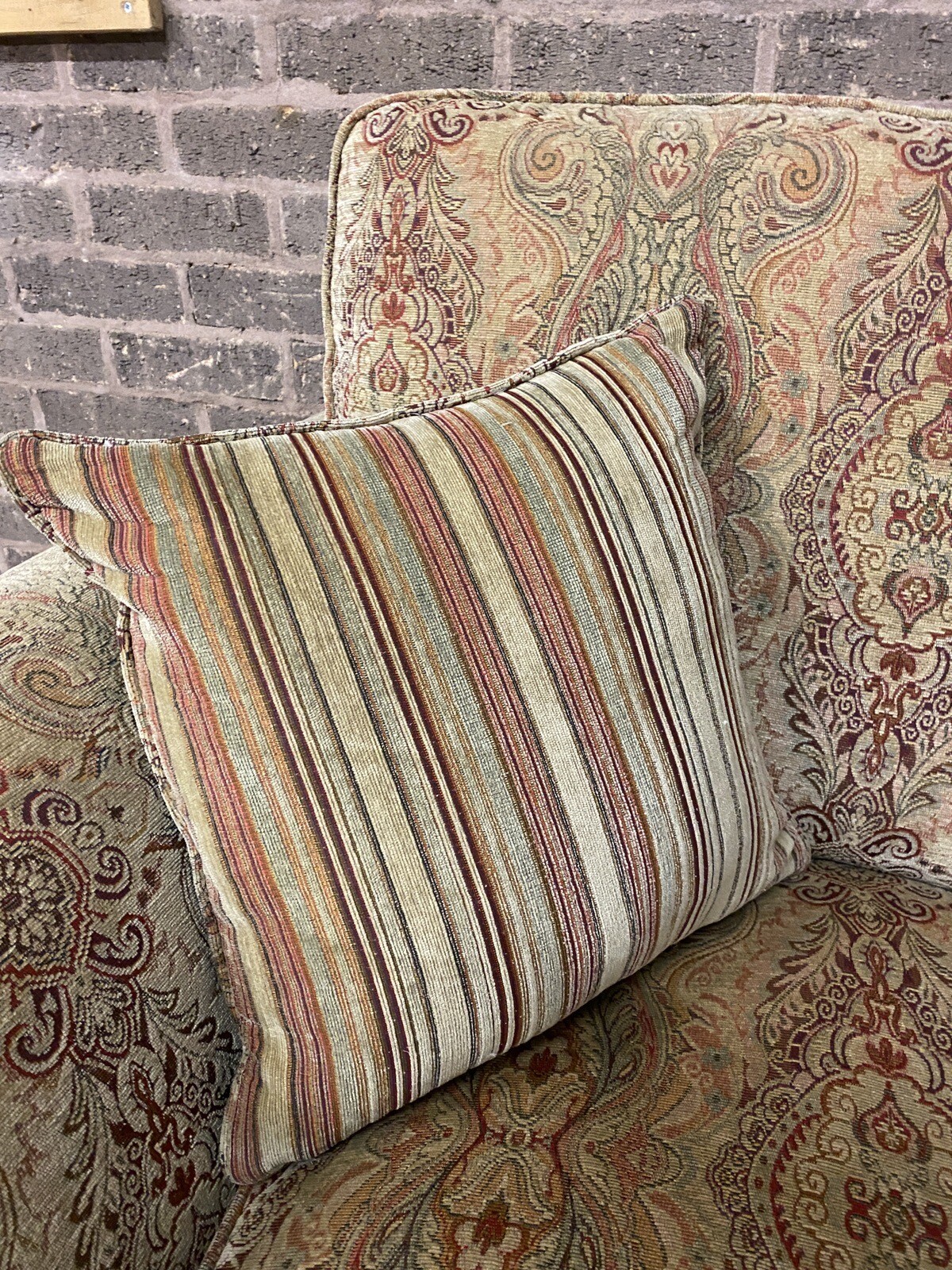 Parker Knoll Burghley Grand 3 Seater Sofa In Medallion Floral Fabric eBay