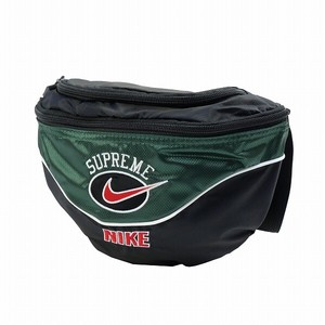supreme nike shoulder bag green