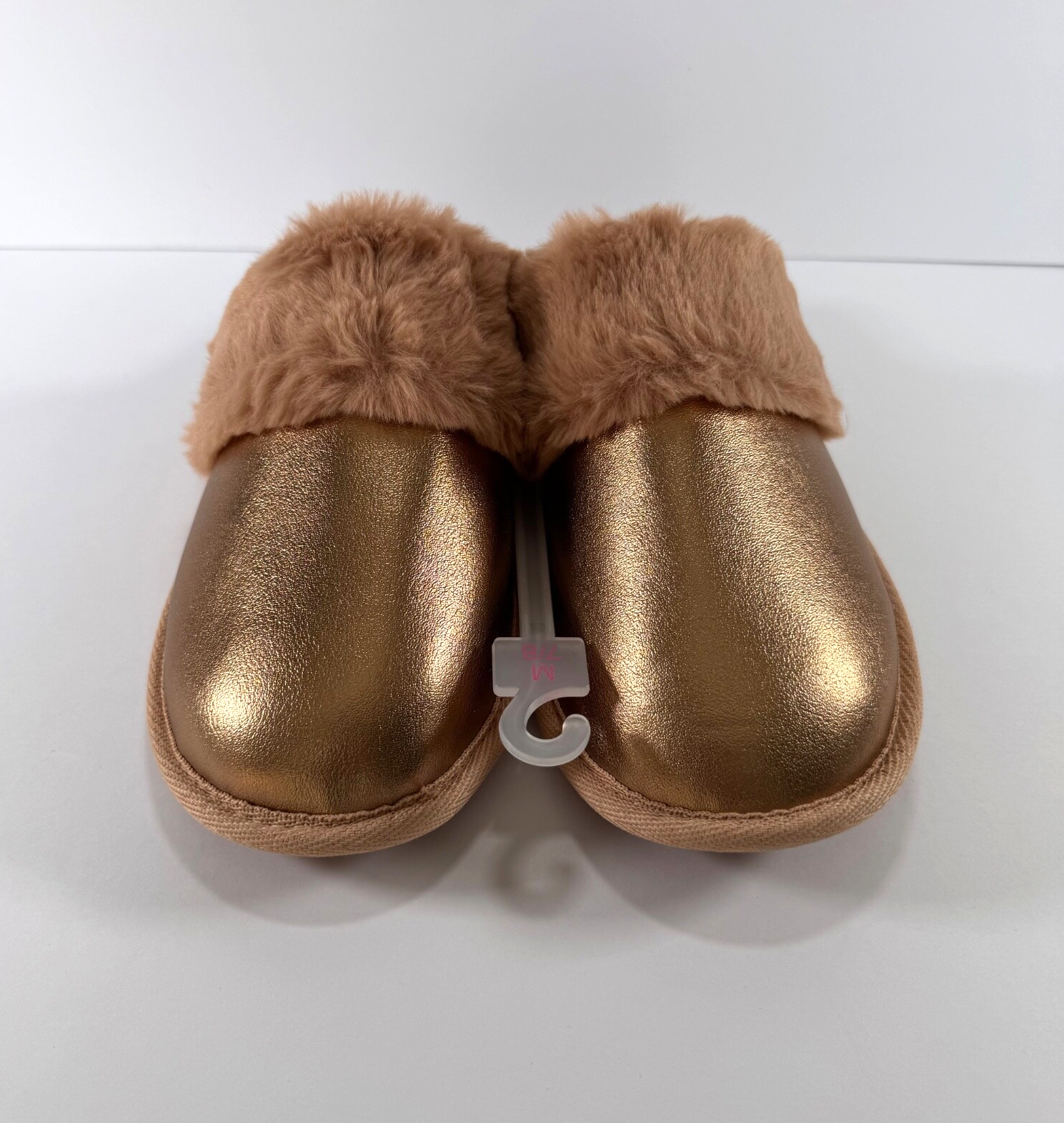 PANTOFOLA D’ORO Auden Ciabatte Donna in Ecopelle Metallizzata Taglia M 7 8