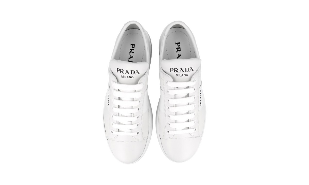 PRADA Leather Downtown Avenue Sneakers - 2EE389 - White NEW