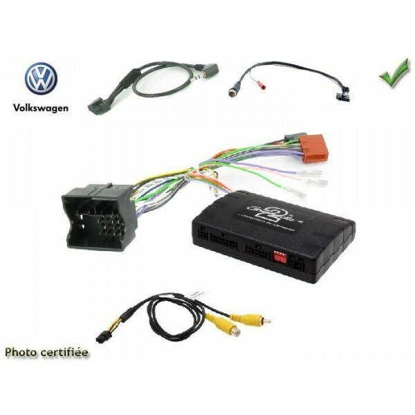 Commande volant Volkswagen Golf avec affichage des radars de recul via boîtier Infodapter