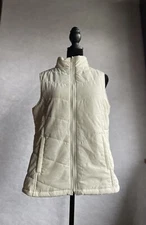 Basic Edition White/ivory Puffer Vest Size M