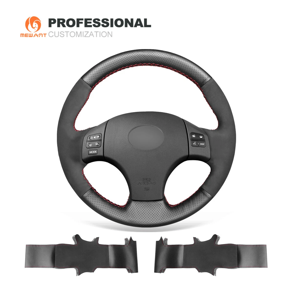 Suede Leather Steering Wheel Cover Wrap for Lexus IS250 IS300C