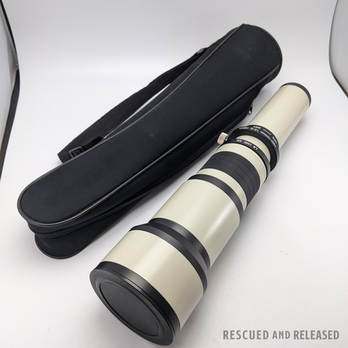 Opteka LR 1300 HD T-Mount Telephoto Zoom Lens 650-1300mm 1:8-16 /w Neoprene Bag