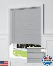 UNISHADES No Tools No Drill Cordless Mini Blinds, 100% Privacy L-Shaped Blade