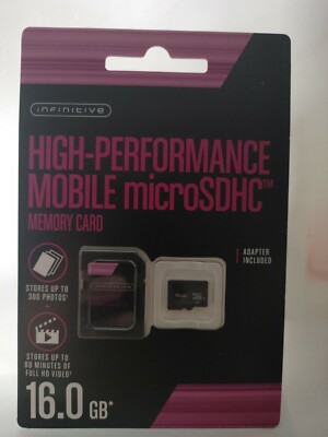  Infinitive High Performance Mobile microSDHC Memory Card 16GB 