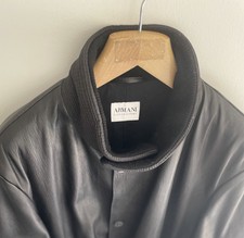 Armani Collezioni Leather 3/4 Length Coat