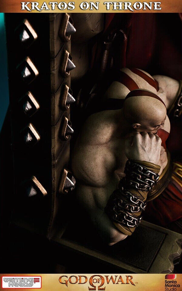 God Of War - Statue Kratos On Throne Standard Ed - Gaming Heads - Neuf - Photo 4/4