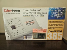 CyberPower Power99 385VA 6 Outlet PC Computer Battery Back-Up Surge Protector