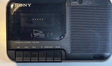 Sony TCM-818 Cassette Recorder Built In Mic & Tape w/Box Works Portable