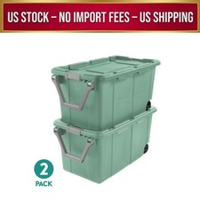 Sterilite Extra-Large Wheeled Industrial Storage Bin, 40 Gallon , 2 Pack