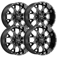4 Mayhem 8015 Warrior 18x9 5x5.55x150 -12 Blackmilled Wheels Rims 18 Inch