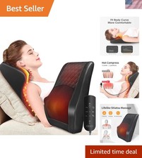 Back Massager with Heat, 3D Kneading Massage Pillow for Back, Neck, Shoulder,...