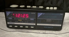 SoundDesign AM/FM Radio Electronic Alarm Clock Cassette Player 3826BLK TESTED
