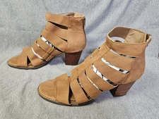 Vionic Sandals Shoes Womens Size 10 Tan Talia Gladiator Block Heel Comfort