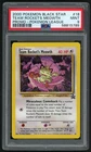 2000 POKEMON TEAM ROCKET'S MEOWTH PROMO-POKEMON LEAGUE BLACK STAR #18 PSA 9