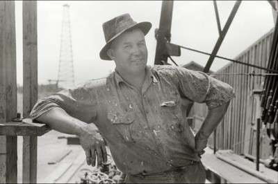 Roughneck,Oil Field Worker,near Seminole,Oklahoma,OK,Farm Security Admin,FSA,2